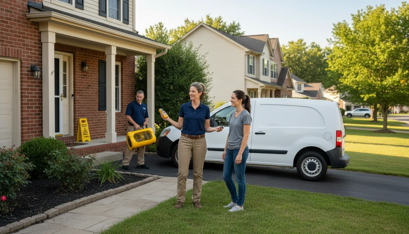 Residential water damage restoration in Keota, OK